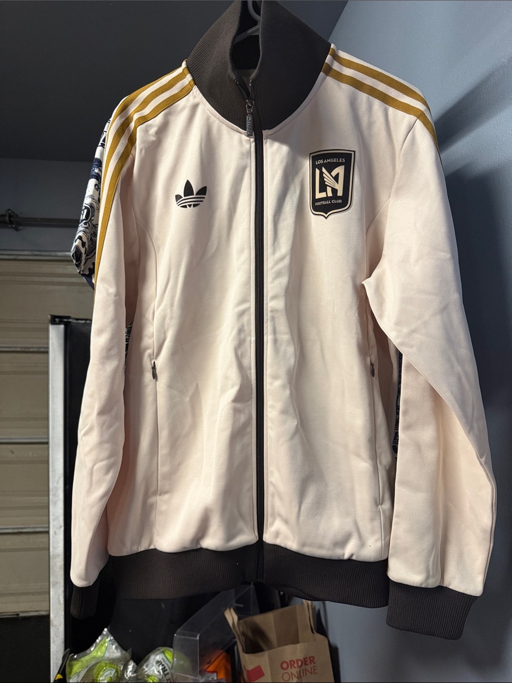 adidas Los Angeles FC Pink and Gold Track Jacket